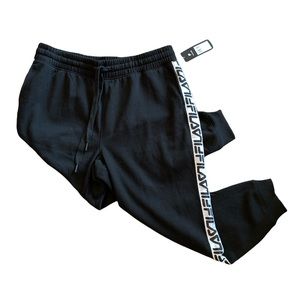 Fila Logo Taping Joggers - Black & White 2X